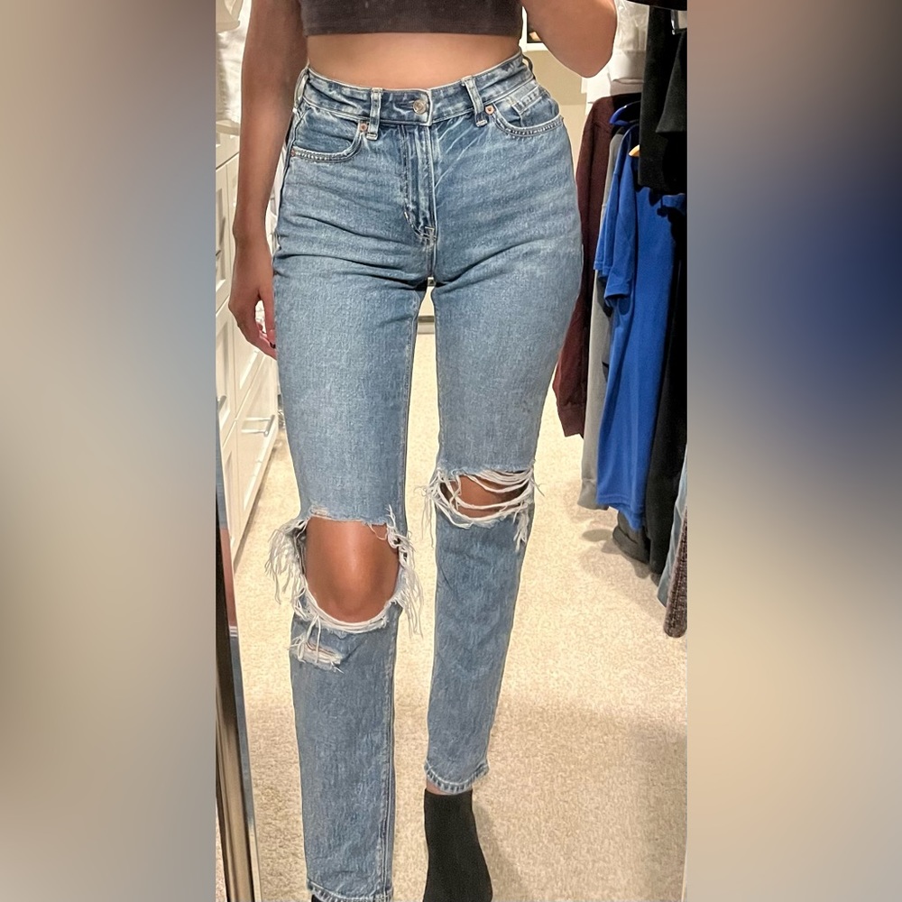 American Eagle Mom jean, Size 0 long
